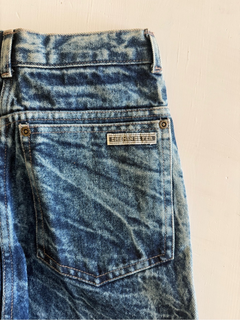 NEW Vintage 80s acid wash Chemin de Fer jeans  Rare Iconic deadstock Nwt - Picture 5 of 10
